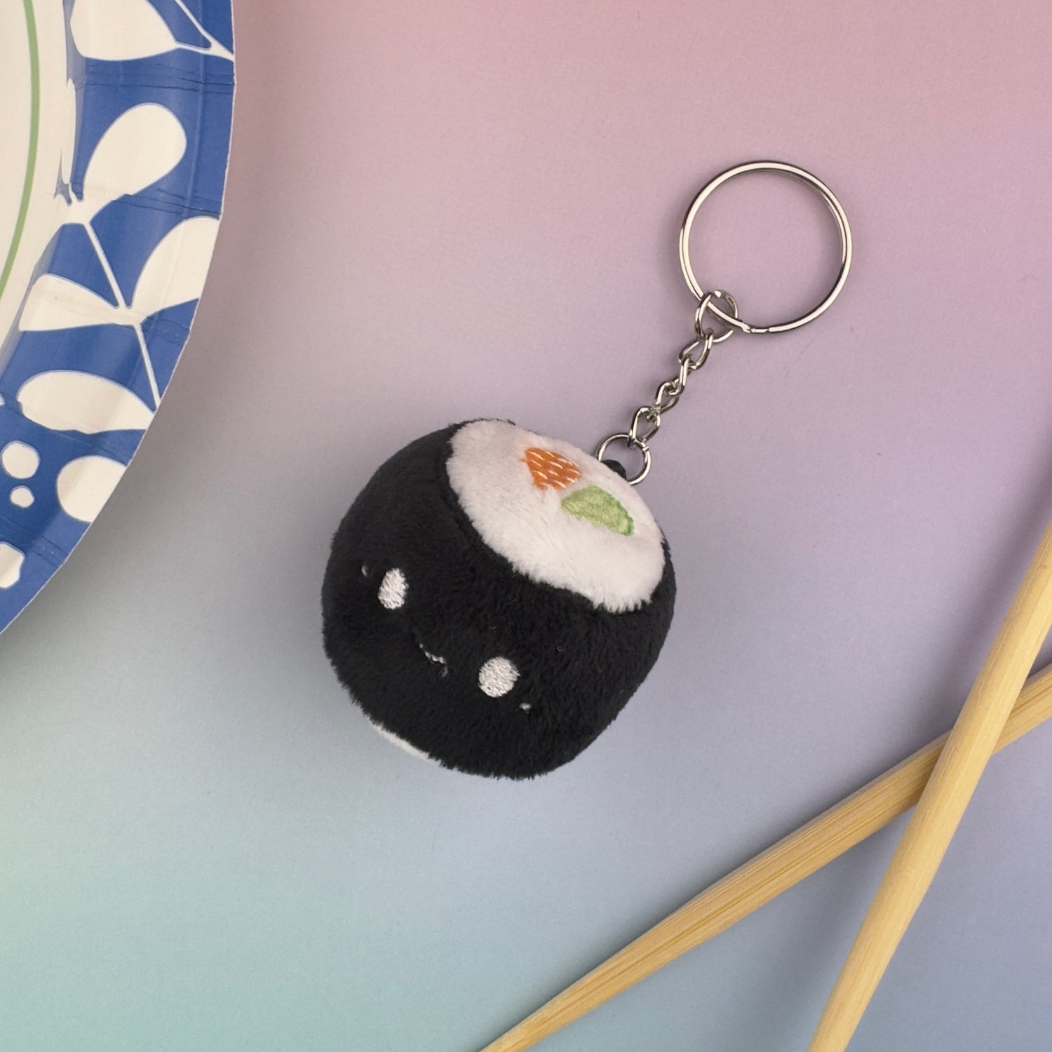 Emii Creations Tiny Sushi Roll Plush Keychain