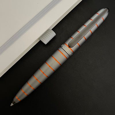 Diplomat Elox Ballpoint Pen - Grey with Orange Rings