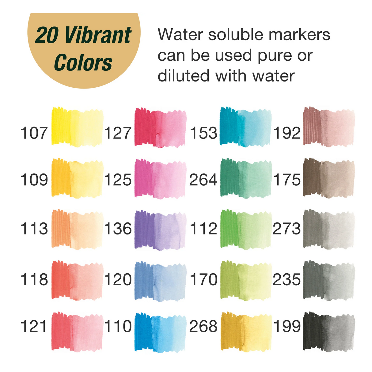 Faber-Castell Albrecht Dürer Watercolor Markers - 20 Pack