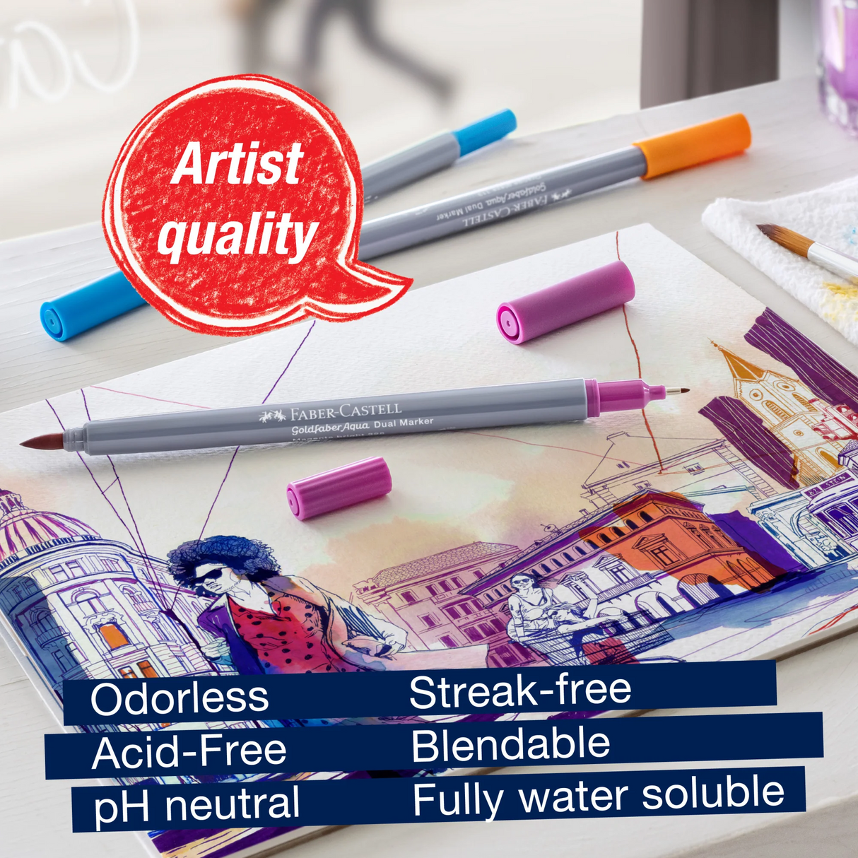 Faber-Castell Goldfaber Aqua Dual Markers - 12 Pack