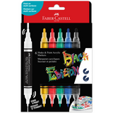 Faber-Castell Black Edition Shake & Paint Acrylic Markers - 6 Pack