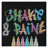 Faber-Castell Black Edition Shake & Paint Acrylic Metallic Markers - 6 Pack