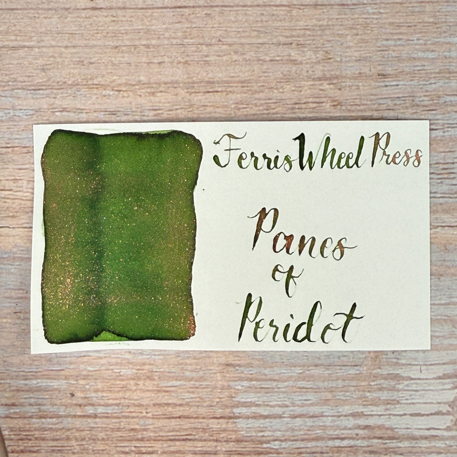 Ferris Wheel Press The Book of Knights Series - Panes of Peridot - 20ml Bottled Ink