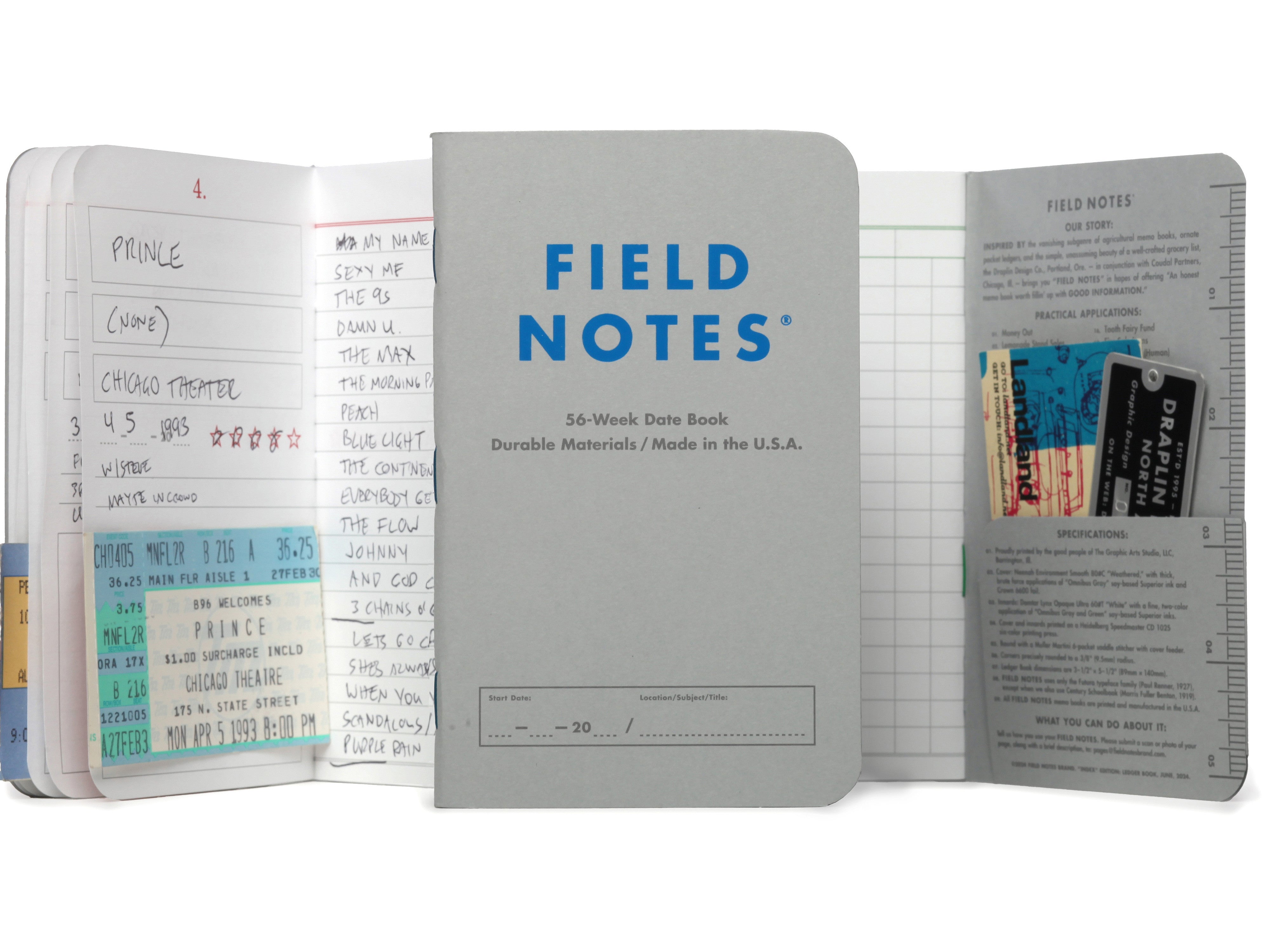 Field Notes Quarterly Edition - Index Edition - Ledger and Date