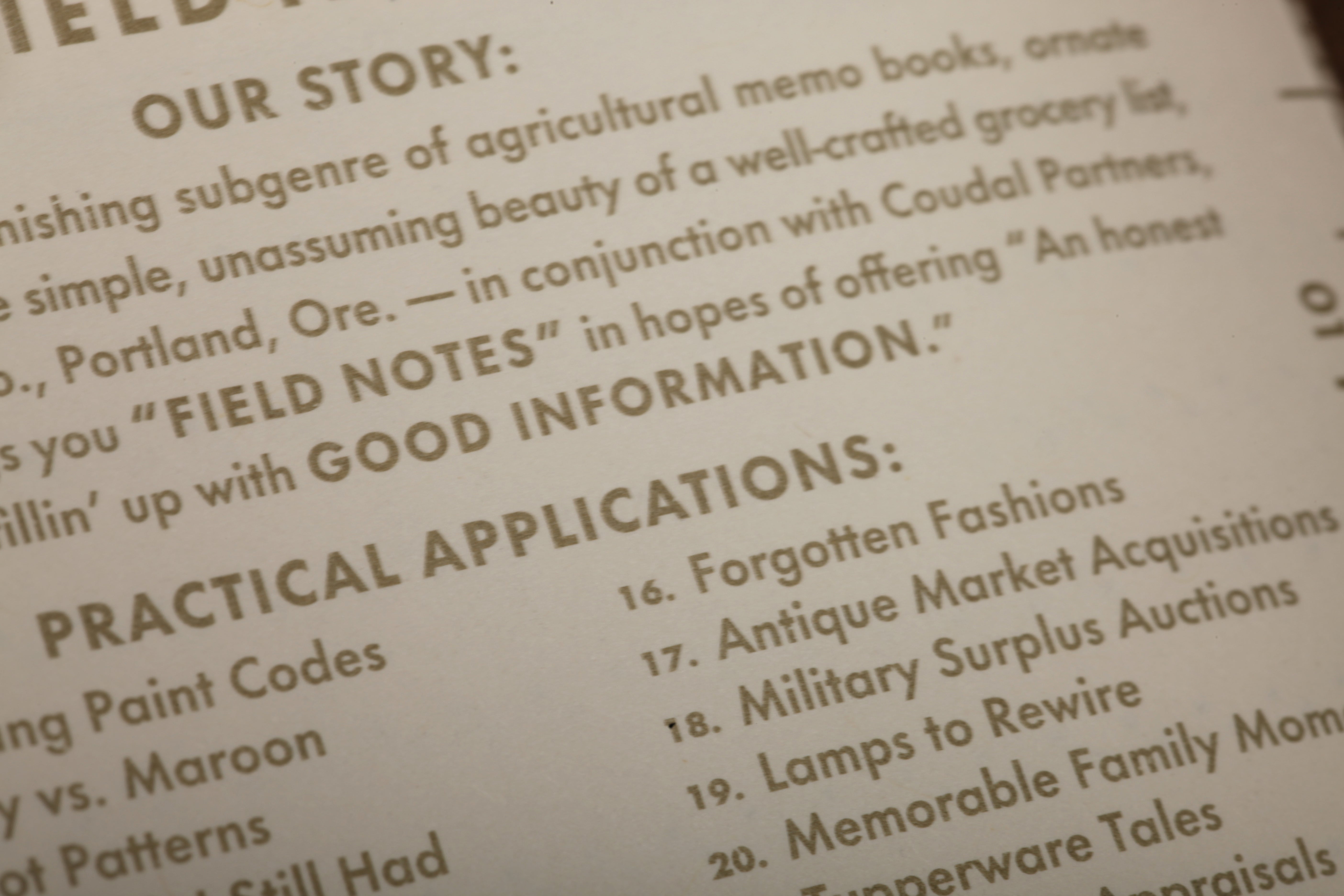 Field Notes Quarterly Edition - Vintage (Special Edition) – Atlas