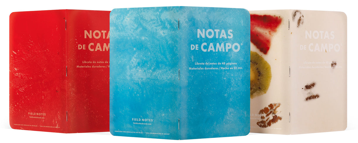 Field Notes Paletas Pack A flavor line up, Chicle Sandia Queso Crema