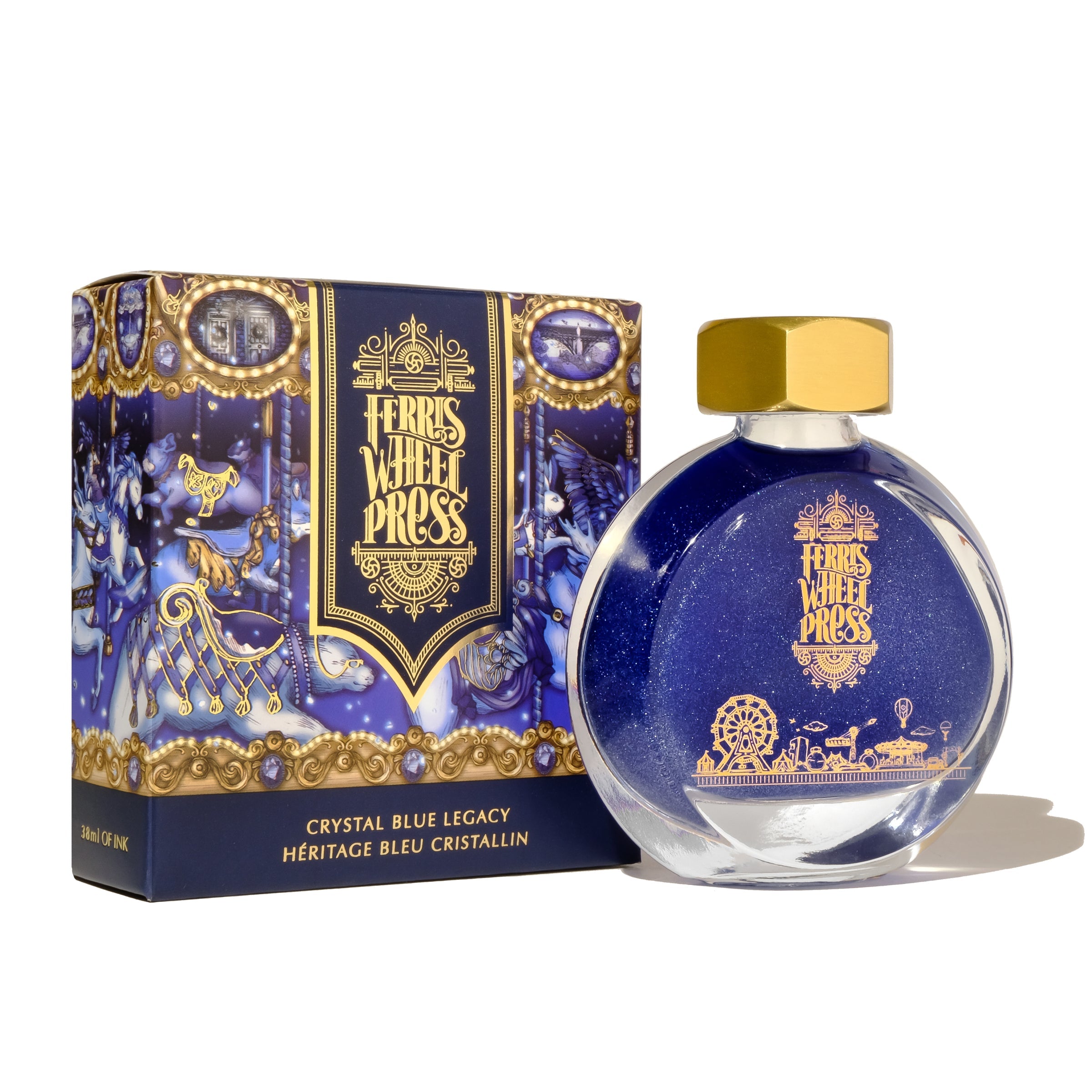 Ferris Wheel Press Crystal Blue Legacy - 38ml bottled Ink – Atlas