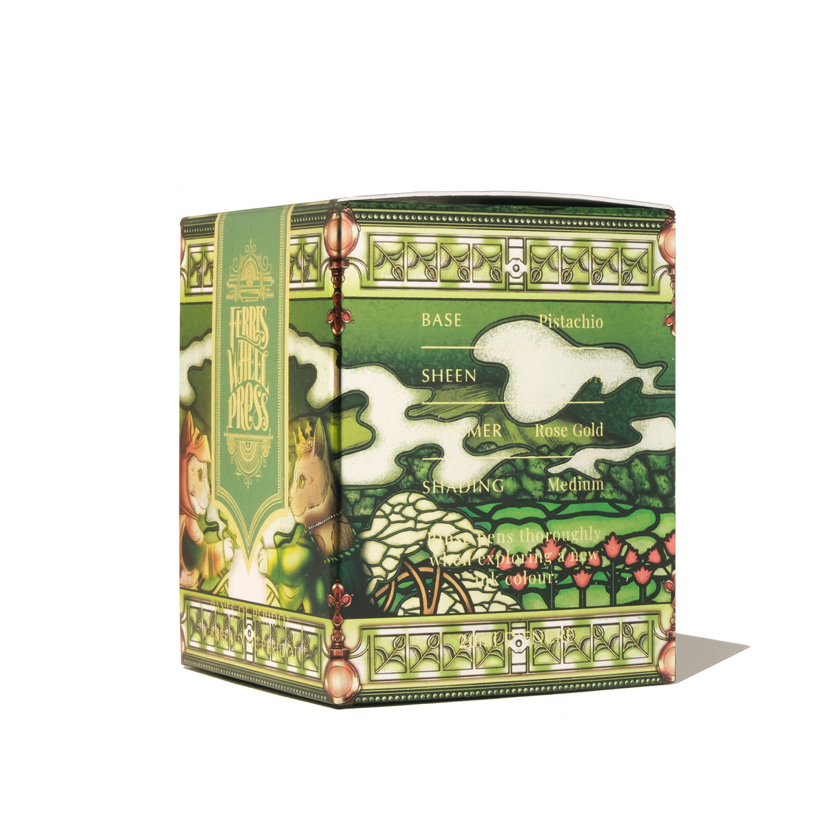 Panes of Peridot bottle side view 3