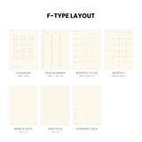 Hightide 2027 Monthly Square Diary coton A5
