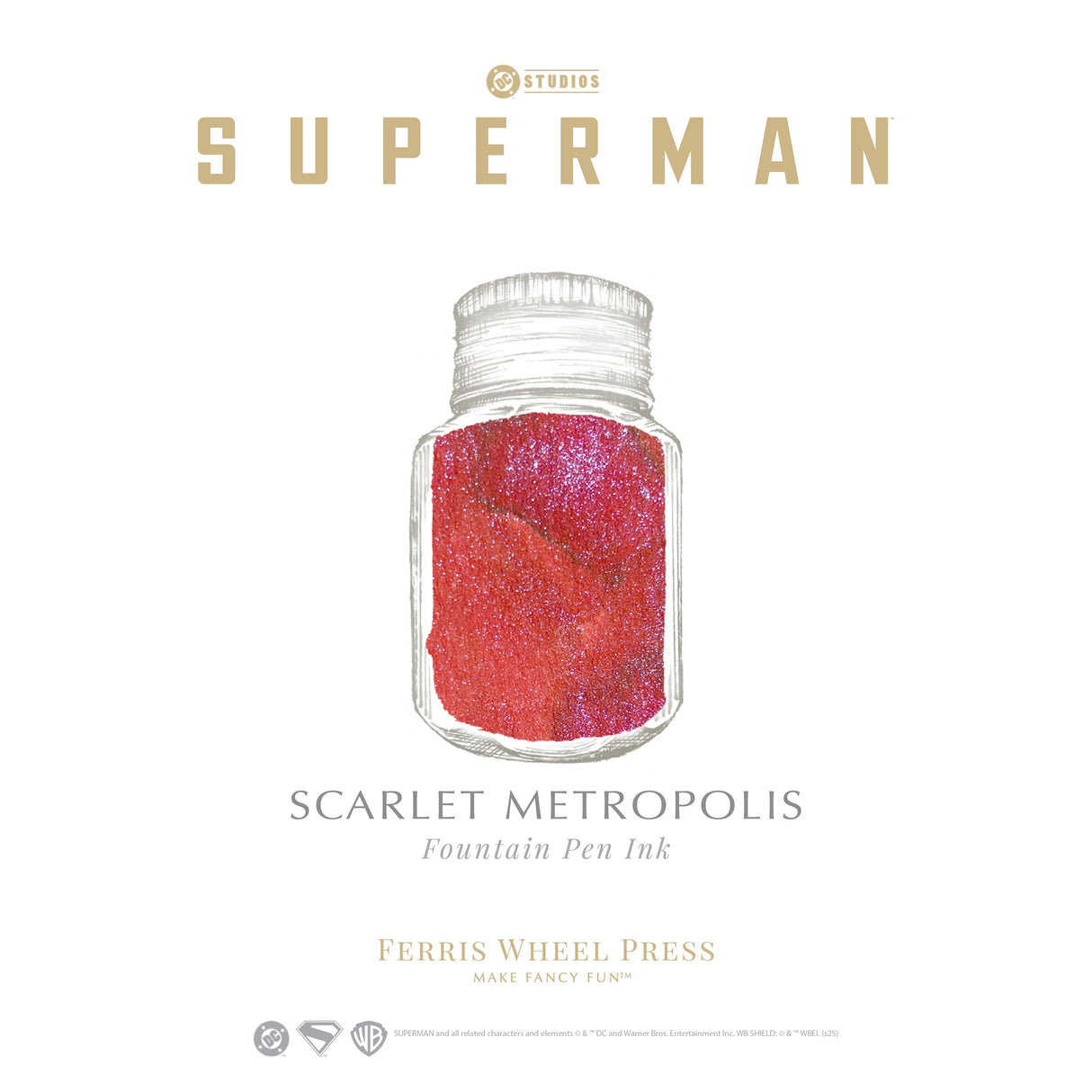 Ferris Wheel Press Superman - Scarlet Metropolis Bottled Ink (Special Edition)(Doorbuster)