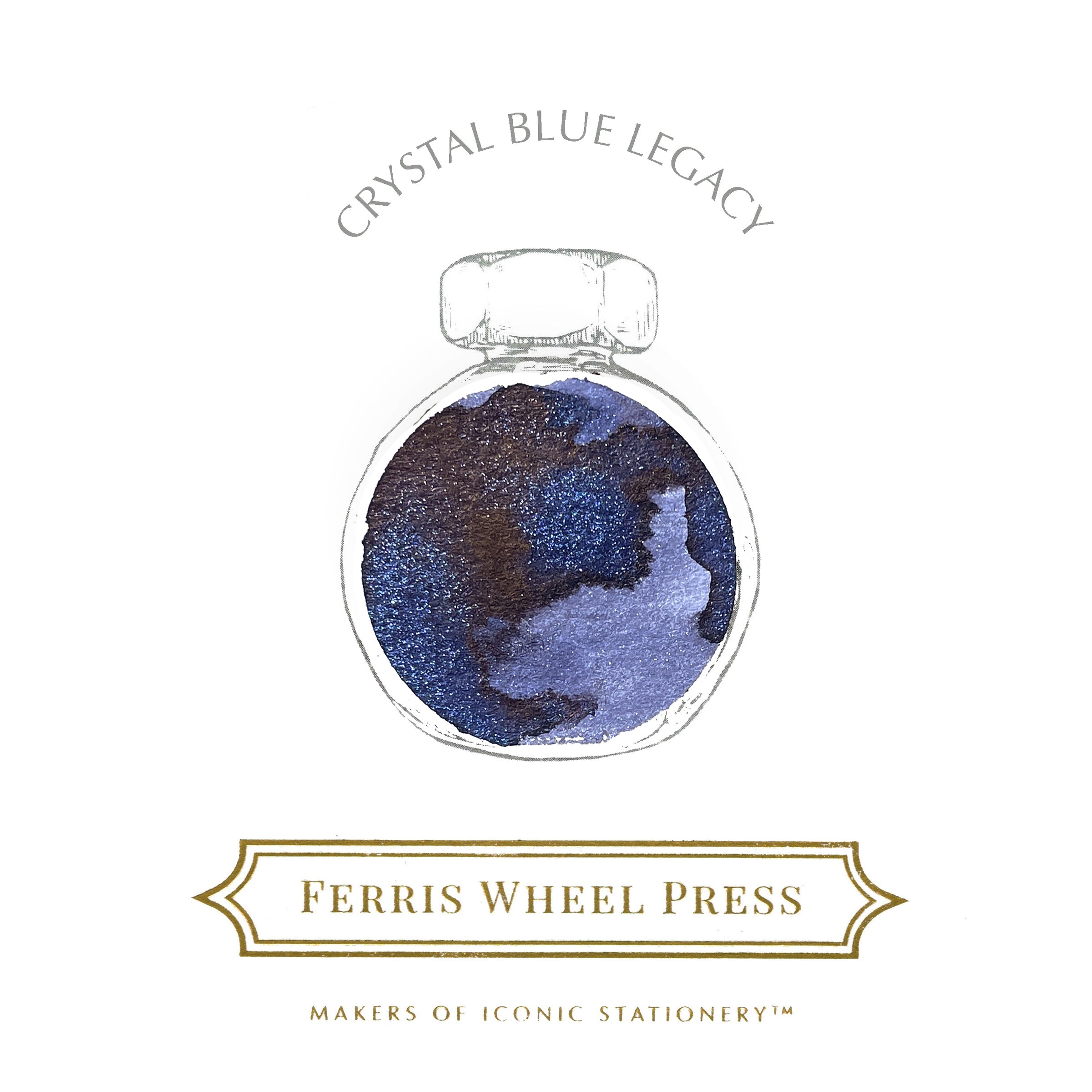 Ferris Wheel Press Crystal Blue Legacy - 38ml bottled Ink – Atlas