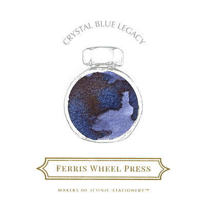 Ferris Wheel Press Crystal Blue Legacy - 38ml bottled Ink
