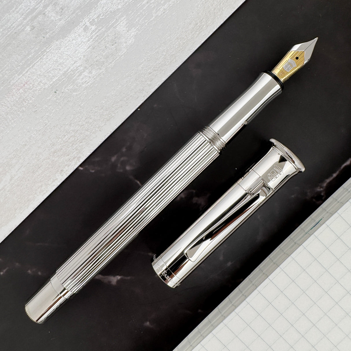 Graf von Faber-Castell Classic Fountain Pen - Platinum-Plated