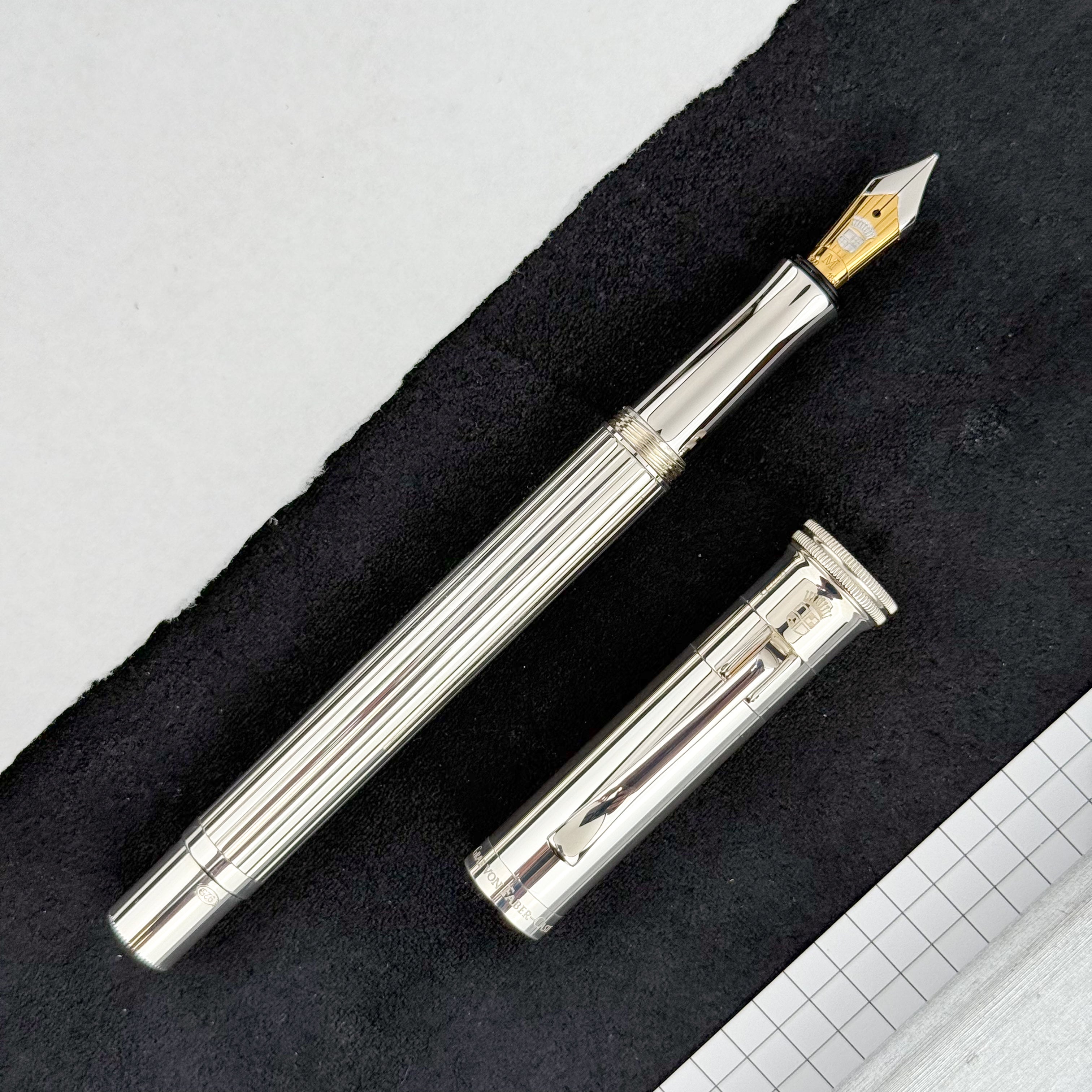 Graf von Faber-Castellクラシック スターリングシルバー Graf Von-Faber Castell Classic Sterling Silver Fountain Pen
