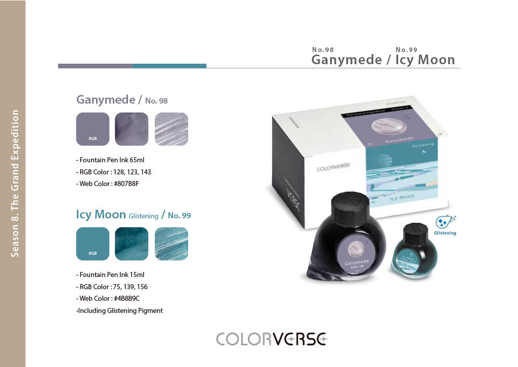 Colorverse Ganymede & Icy Moon - 65ml + 15ml Bottled Ink