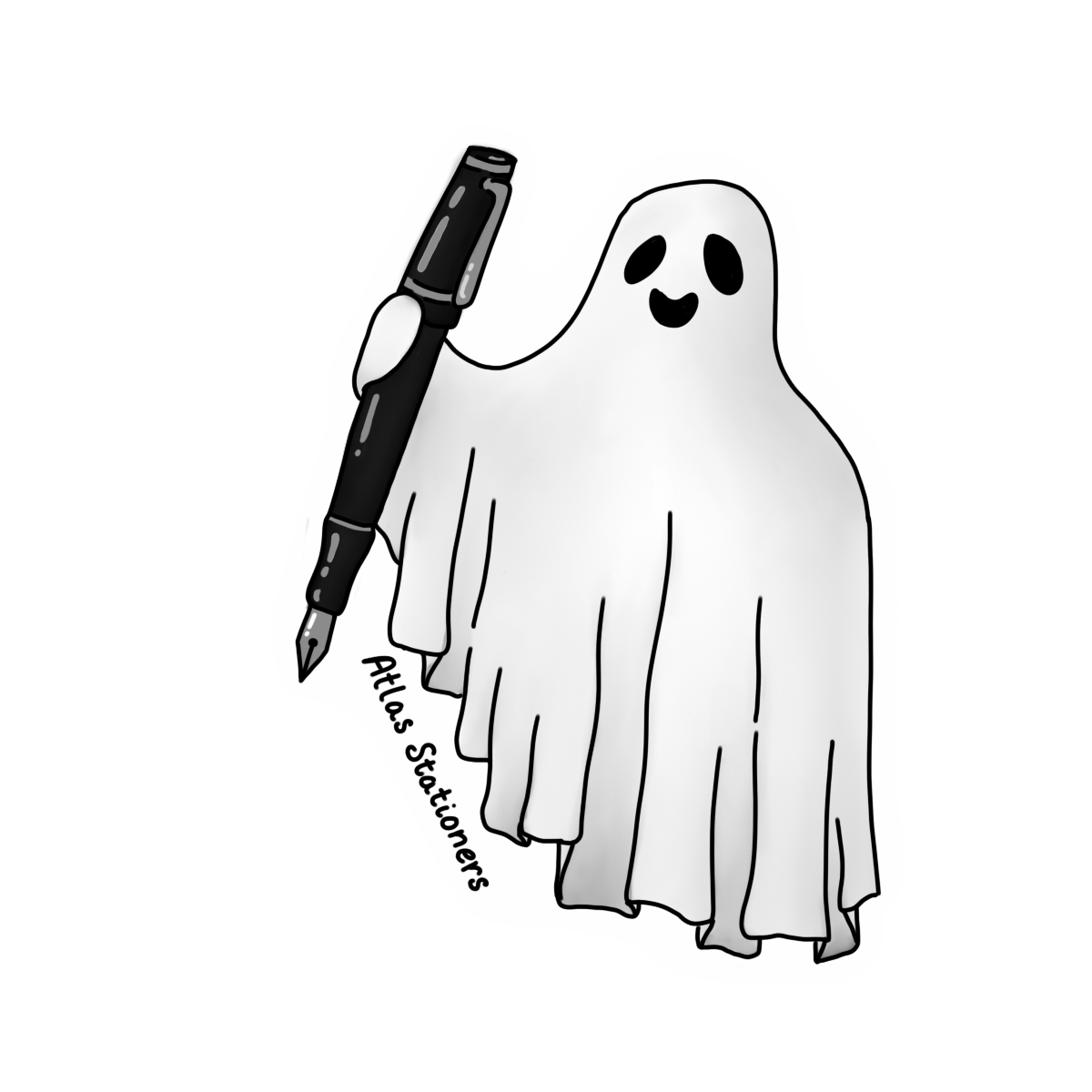 Atlas Stationers Sticker - Spooky Ghost