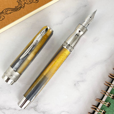 Pineider Arco Bysantium Fountain Pen - Gold Stone (Limited Edition)