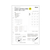 Kleid 2mm Grid Loose Leaf Diary - A5
