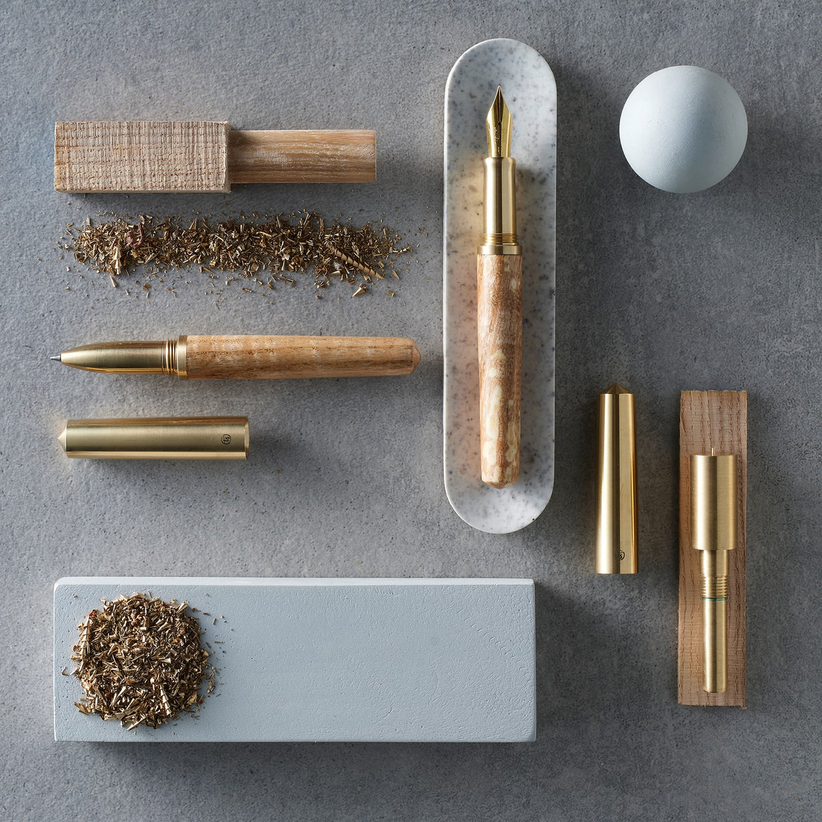 Tom's Studio Studio Handmade Fountain Pen - Ash