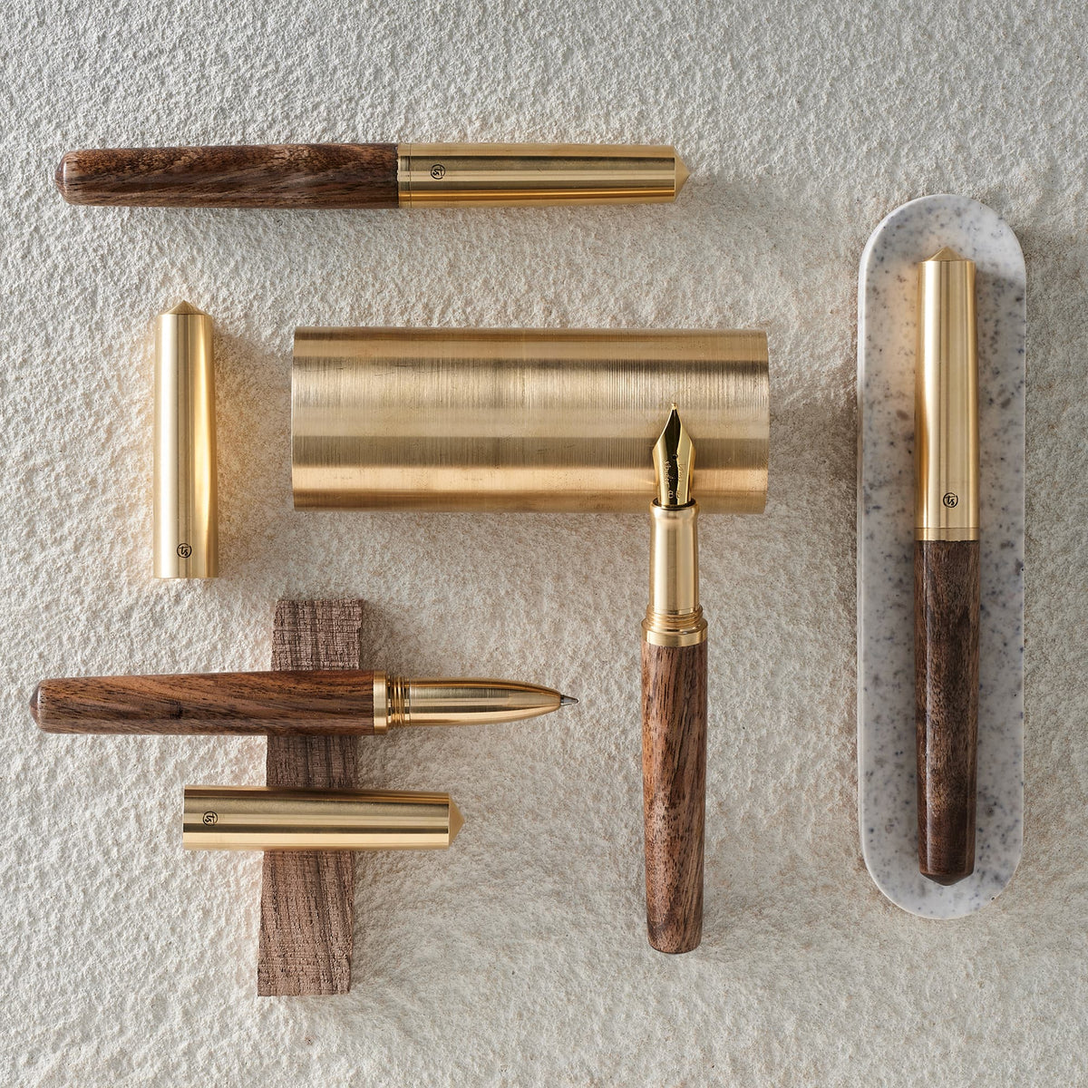 Tom's Studio Studio Handmade Fountain Pen - Walnut