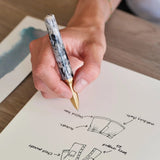 Tom's Studio Studio Handmade Fountain Pen - Fabreco Monochrome