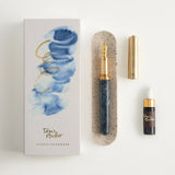 Tom's Studio Studio Handmade Fountain Pen - Fabreco Blue Denim
