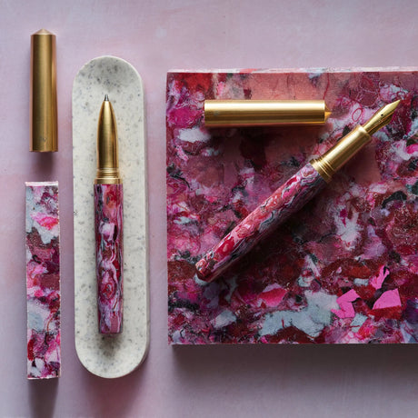 Tom's Studio Studio Handmade Fountain Pen - Fabreco Pink Beach