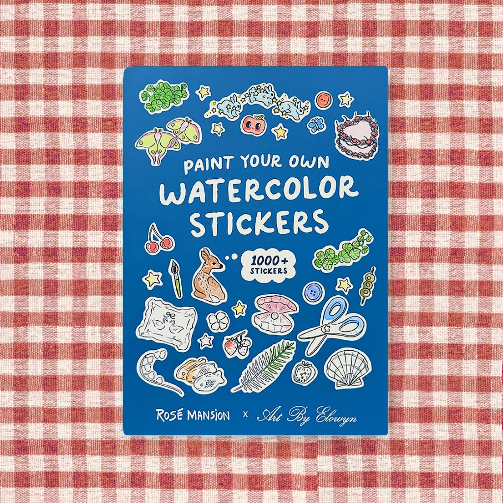 Art By Elowyn Paint Your Own Watercolor Stickers Book