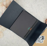 Imperfect Concepts Jasper Leather Notebook - A6 Trifold - Silly String