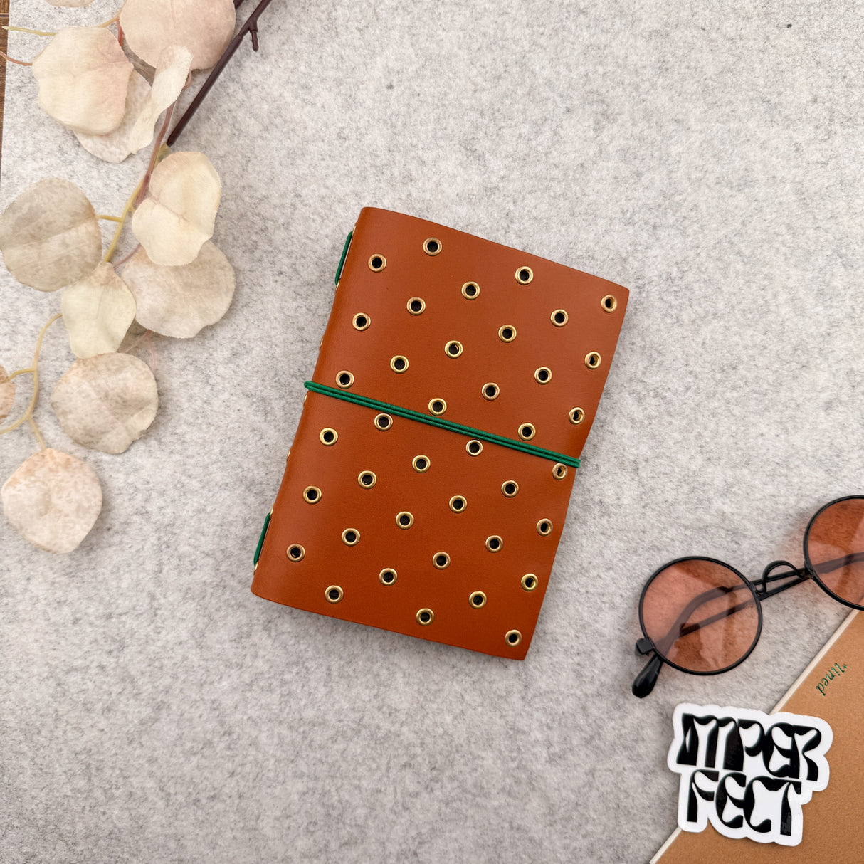 Imperfect Concepts Max Leather Notebook - A6 Bifold - Cognac
