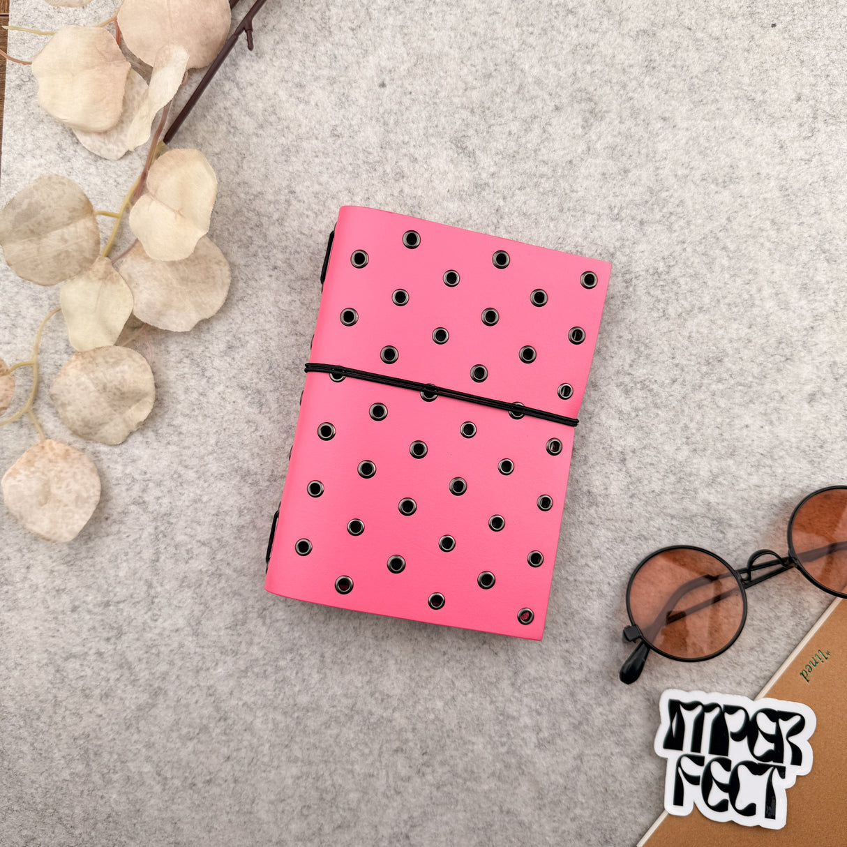 Imperfect Concepts Max Leather Notebook - A6 Bifold - Poppy (24 B)