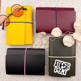 Imperfect Concepts Jasper Leather Notebook - A6 Trifold - Maroon (23 D)