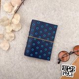 Imperfect Concepts Max Leather Notebook - A6 Bifold - Blue w/ Turquoise Grommets (25 B)