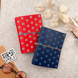 Imperfect Concepts Max Leather Notebook - A6 Bifold - Blue w/ Turquoise Grommets (25 B)