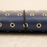 Imperfect Concepts Niko Leather Notebook - B6 Trifold - Deep Sea w/ Silver Grommets