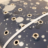 Imperfect Concepts Niko Leather Notebook - B6 Trifold - Painted Deep Sea w/ Silver Grommets