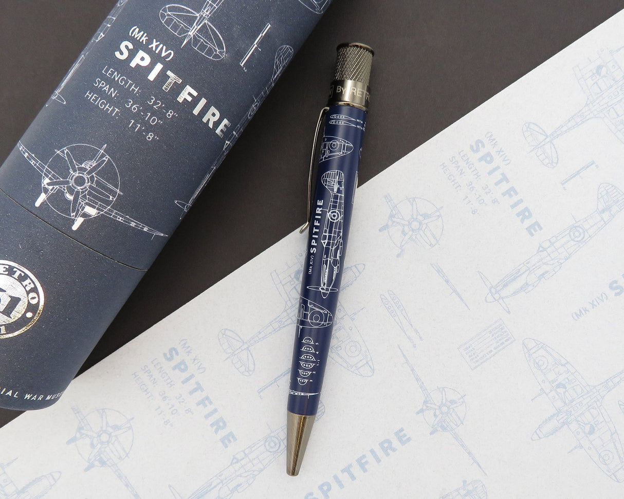 Retro 51 Tornado Rollerball Pen - Imperial War Museums - Spitfire Blueprint