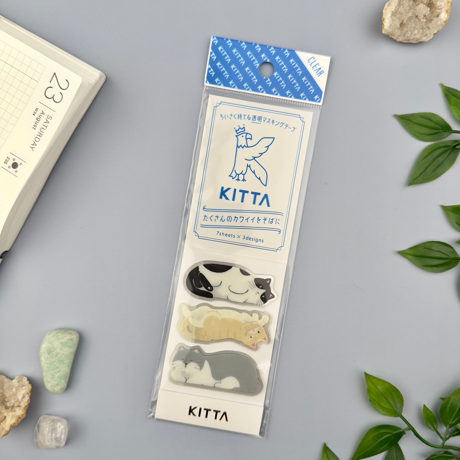 KITTA Portable Washi Decorative Tape - Clear - Cat