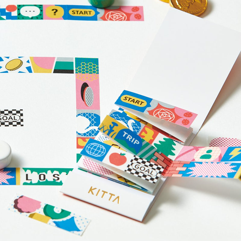 KITTA Portable Washi Decorative Tape - Jabara - Board Game