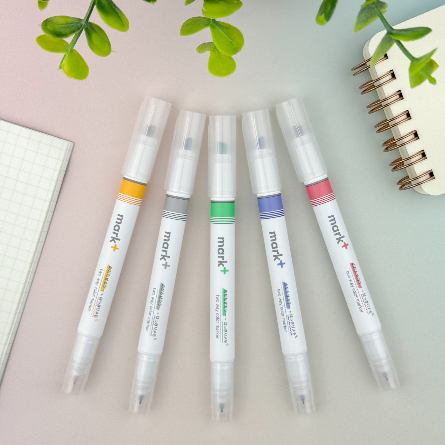 Kokuyo Mark+ 2 Way Marker Set - 5pk