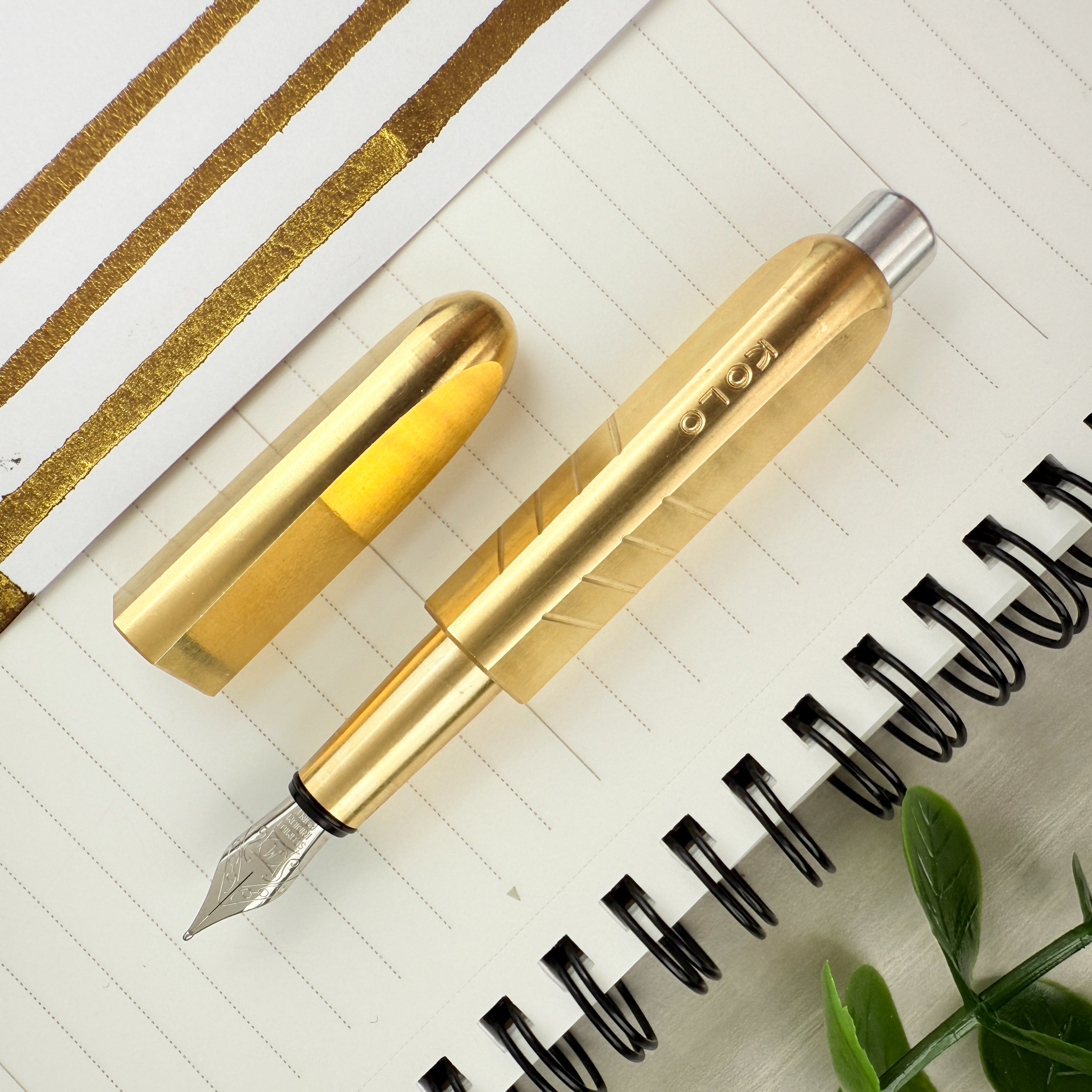 Kolo Tino Fountain Pen - Raw Brass – Atlas Stationers