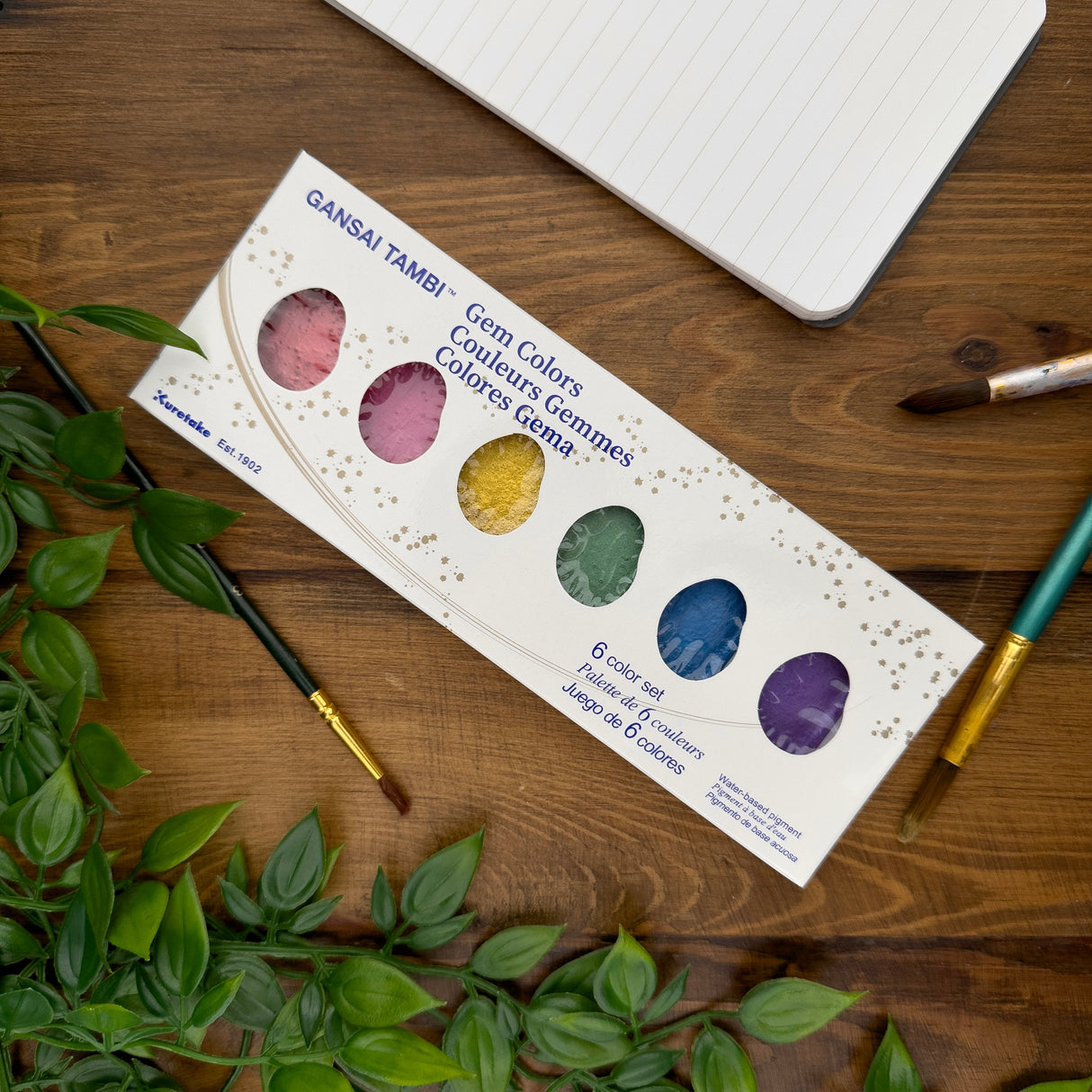 Kuretake Gansai Tambi 6 Color Set - Gem