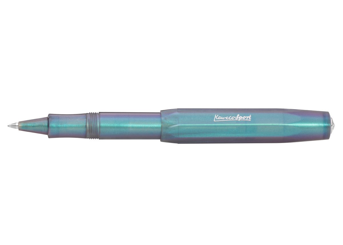 Kaweco Lunar Sport Rollerball Pen - Shadow Blue, uncapped