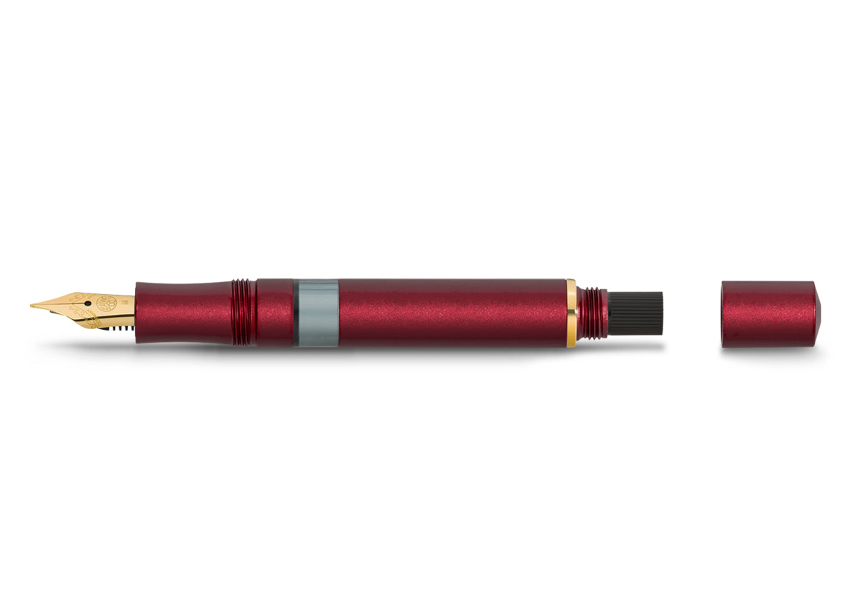 Kaweco Piston AL Sport Fountain Pen - Bordeaux (Starter Set