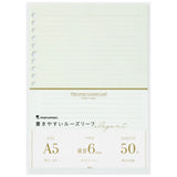 Maruman Loose Leaf Paper - 6mm Ruled - White Lily - A5