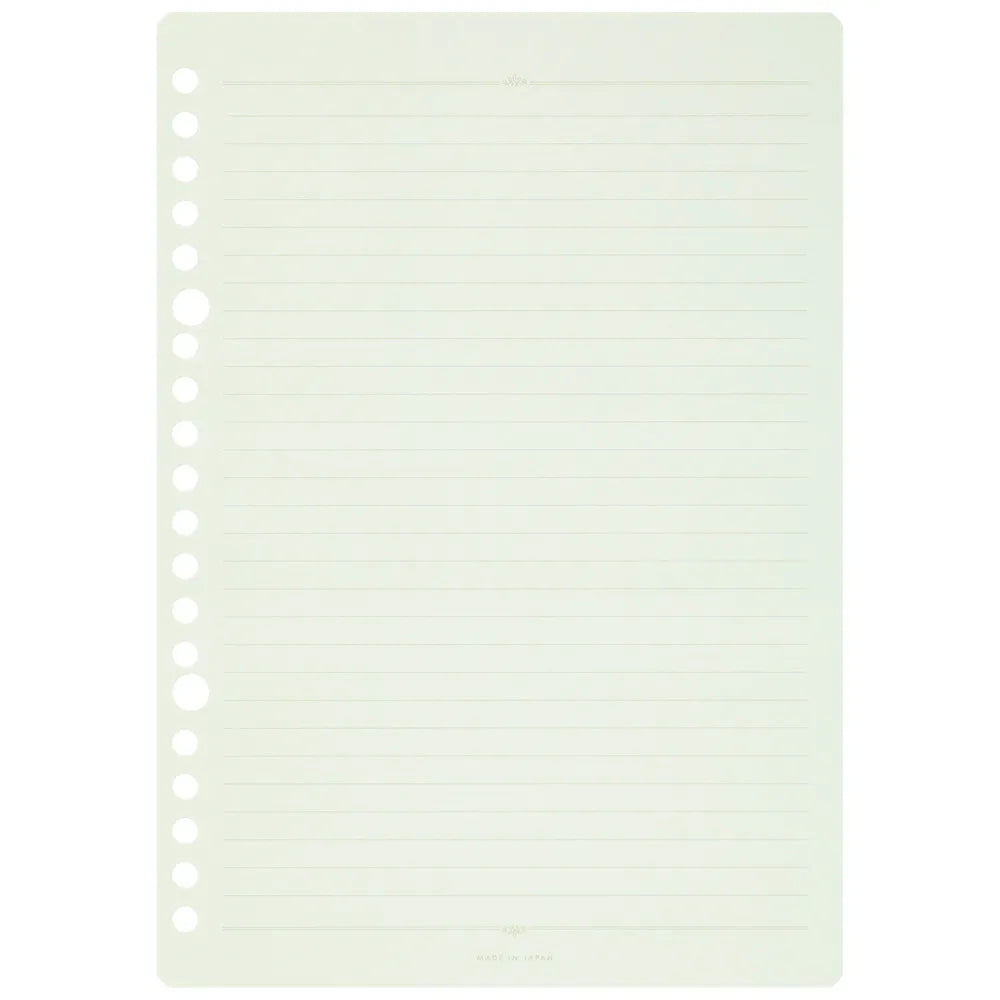 Maruman Loose Leaf Paper - 6mm Ruled - White Lily - A5