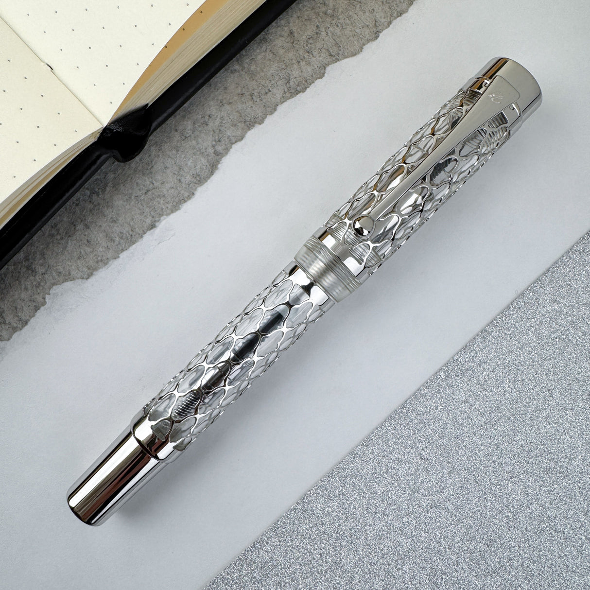 Laban Flora Fountain Pen - Silver
