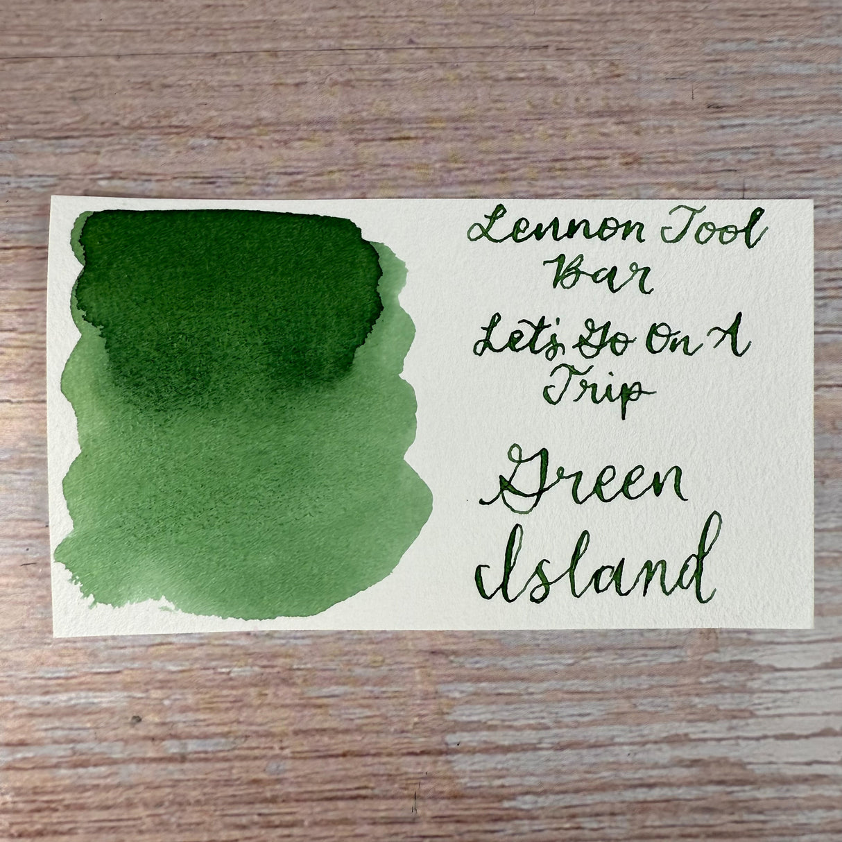 Lennon Tool Bar Green Island - 30ml Bottled Ink