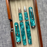 Leonardo Momento Magico Fountain Pen - J Brooks Teal w/ Rose Gold Trim (Atlas Exclusive)(Doorbuster)