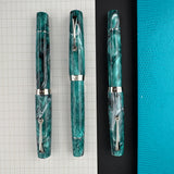 Leonardo Momento Magico Fountain Pen - J Brooks Teal w/ Silver Trim (Atlas Exclusive)(Doorbuster)